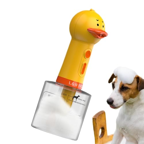 Elektrischer Schaumspender für Hunde, wiederaufladbar, elektrischer Reinigungsschaum, Hundeschäum-Shampoo, wasserdichtes Hundeshampoo mit USB-Kabel, 400 ml Kapazität, 1200 mAh, ultra-langer von Harmoousue