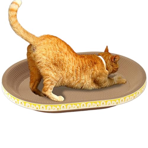 Katzenkratzbrett - Katzenkratzschale | Karton Kratzpad Pad Schüssel Katzenkratzmatte | Dicke Kratzfeste Katze Karton Bett Katzenkratzmatte für Möbelschutz Kätzchen Trainingsspielzeug von Harmoousue