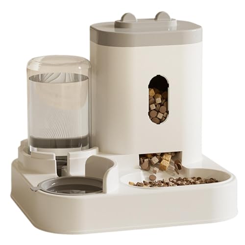 Pet Food Feeder Auto Waterer - Auto Cat Feeder Duaal | Cat Auto Feeder Food Feeder Waterer | Pet Feeder Food Container Water Dispenser, Auto Dog Feeder for Small Medium Dogs And Cats, Pet Supplies von Harmoousue