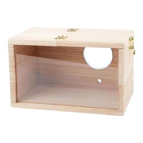 Sittich-Nistkasten - Sittich-Nistkasten Transparent | Holz Vogelnest Brutkasten | Komfortable Papageienzucht Paarungsbox, Vogel-Nisthaus für Papagei, Sittich, Wellensittiche, Lovebirds, von Harmoousue