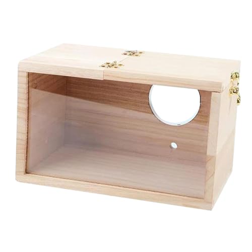 Sittich-Nistkasten - Sittich-Nistkasten Transparent | Holz Vogelnest Brutkasten | Komfortable Papageienzucht Paarungsbox, Vogel-Nisthaus für Papagei, Sittich, Wellensittiche, Lovebirds, von Harmoousue