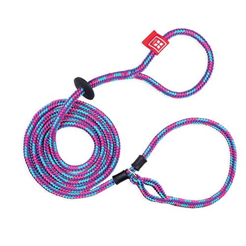 Harness Lead Hundegeschirr, kein Ziehen, Anti-Zieh, Anpassbar, Mehrzweck, Modern, mit Muster (Riff), Größe M/L, Riff (Lila/Himbeere/Türkis) von Harness Lead