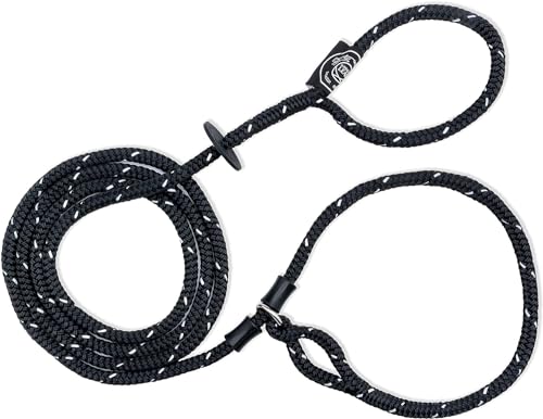 Harness Lead Hundegeschirr und Leine, kein Ziehen, einteiliges, gepolstertes Seil, verhindert sicher Entkommen und Ziehen. Der neue Einsatz ist herausnehmbar (XL, schwarz reflektierend) von Harness Lead