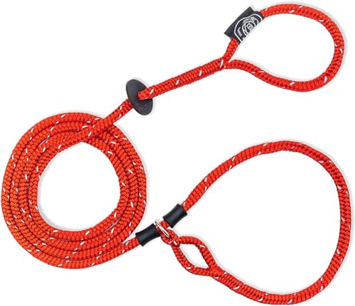 Harness Lead Hundegeschirr und Leine, Anti-Zieh-Hundegeschirr für alle Rassen und Größen, einteilig gepolstertes Seil-Design, verhindert sicher das Entkommen und Ziehen (Größe XL, Rot) von Harness Lead