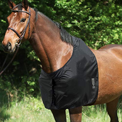 Harrison Howard Anti-Rub Bib Horse Shoulder Guard Chest Saver Wither Protector- Piano Black von Harrison Howard