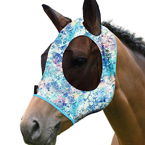 Harrison Howard Super Comfort Stretchy Fly Mask Large Eye Space with UV Protection Soft on Skin with Breathability Mix (L) von Harrison Howard