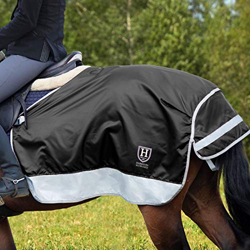 Harrison Howard FocalMax Quarter Übungsblatt mit Fleecefutter Wettkampfteppich Hi-Vis Horse Exercise Reflektierende Nachtsicherheit mit Heckklappe von Harrison Howard