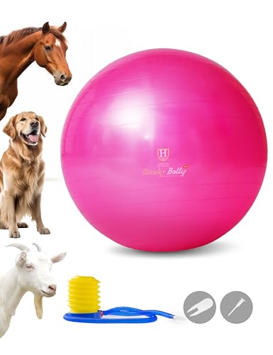 Harrison Howard Howdy Bally Mega Horse Play Ball Anti-Burst Giant Horse Ball Horse Soccer Ball Herding Ball Giant Play Ball for Horses 22 Inch-Magenta von Harrison Howard