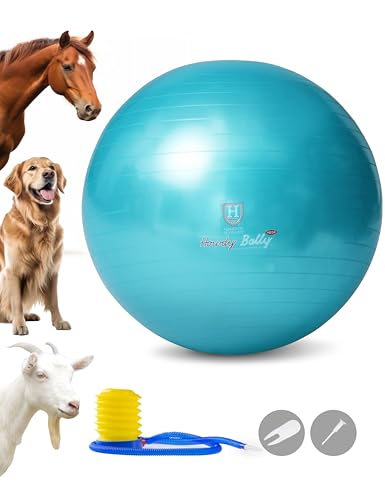 Harrison Howard Howdy Bally Mega Horse Play Ball Anti-Burst Riesiger Pferdeball Pferd Fußball Herding Ball Riesiger Spielball für Pferde 55,9 cm Türkis von Harrison Howard