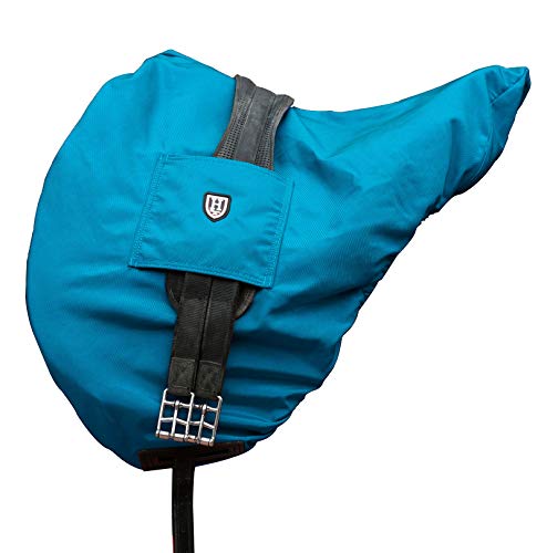 Harrison Howard Premium Waterproof/Breathable Fleece-Lined Long-lasting Outer Damage Protection Saddle Cover for GP/CC Azure Blue von Harrison Howard