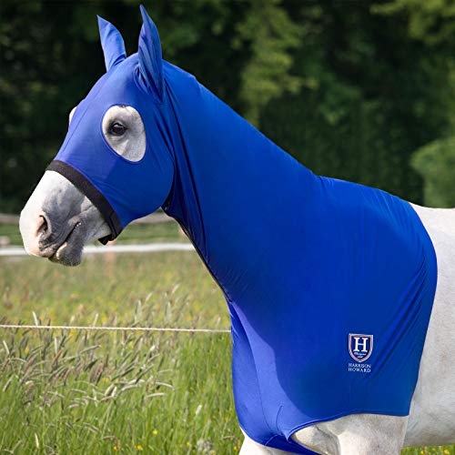 Harrison Howard Soft Fleece Trim Stretchy All-Covered Comfortable Horse Head Hood with Zipper Blue L von Harrison Howard