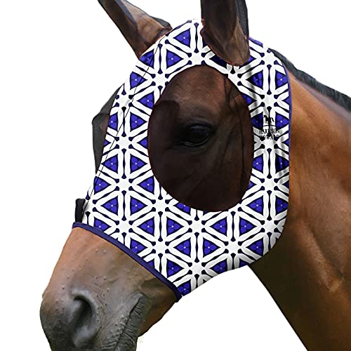 Harrison Howard Super Comfort Stretchy Fly Mask Large Eye Space with UV Protection Soft on Skin with Breathability Magisches Prisma von Harrison Howard