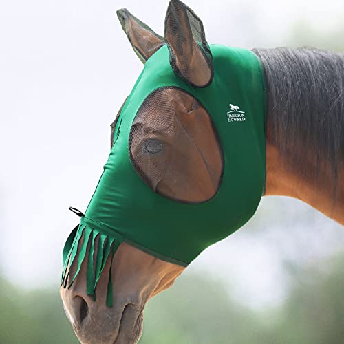 Harrison Howard Superior Comfort Breathable Fly Masks Soft on Skin with Tassels Natural Nose Swatter von Harrison Howard