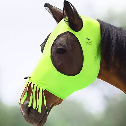 Harrison Howard Superior Comfort Breathable Fly Masks Soft on Skin with Tassels Natural Nose Swatter von Harrison Howard