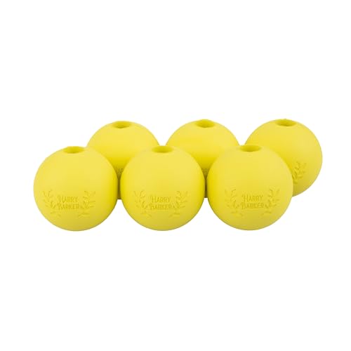 Harry Barker Gummiball-Set, 6,3 cm, Gelb, 6 Stück von Harry Barker