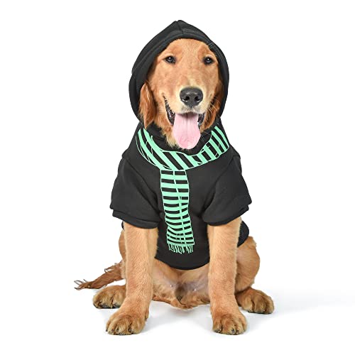 Harry Potter Slytherin Haustier Hoodie mit Kunstschal - Klein | Harry Potter Zubehör für Hunde | Hundezubehör für Hogwarts Häuser, Slytherin Hund Hoodie von Harry Potter