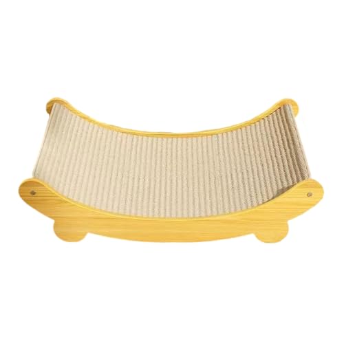 Katzen Kratzbrett Spielzeug Holzbrett Langeweile Katzen Indoor Übung Liege Spielzeug Katzen Holz Sisal Pad von Hattba