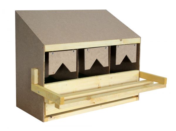 Legenest für 3 Hühner mit schrägem Dach + 3 Nestmatten, Oberteil fü... Legenest für 3 Hühner mit schrägem Dach + 3 Nestmatten, Oberteil fü... von Hausmarke