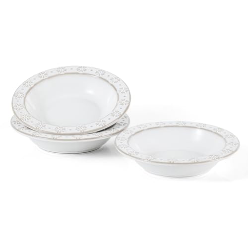 Havniva Ceramics Wide Whisker Friendly Katzennäpfe, Set mit 3 Keramik-Katzennäpfen, Futter- und Wassernapf, lindert Schnurrhaar-Ermüdung (3 Stück, arktisches Weiß) von Havniva