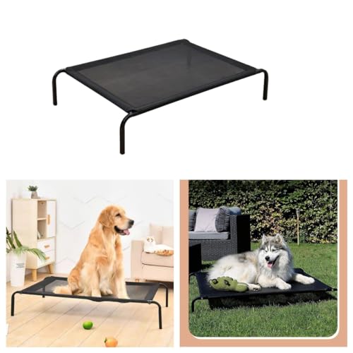 Erhöhtes Hunde-Etagenbett mit Metallrahmen, großes erhöhtes Zelt, Hundesofa, Outdoor, wasserdicht, tragbar und leicht, für Reisen und Garten, S (68 x 53,5 x 15 cm) von HayLEa