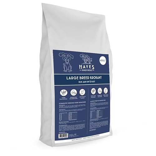 Hayes Brothers Hundefutter mit Huhn und Reis - 14 kg - Proteinreich für Starke Muskeln - Für große Hunde geeignet - Knusprige Kroketten & Natürliches Rezept von Hayes Brothers