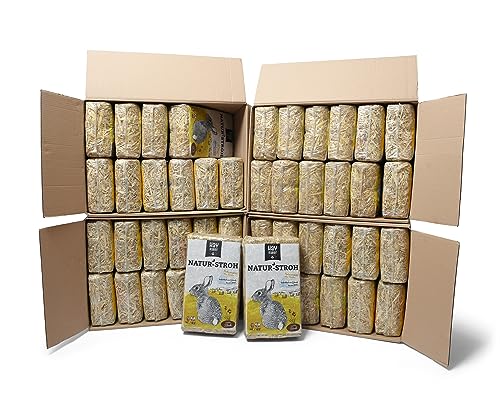 Hayrabbit - Natur-Stroh Für Kleintiere 48kg - Stroh Aus 100% Getreide - Abgepackt In 1kg Beuteln von Hayrabbit