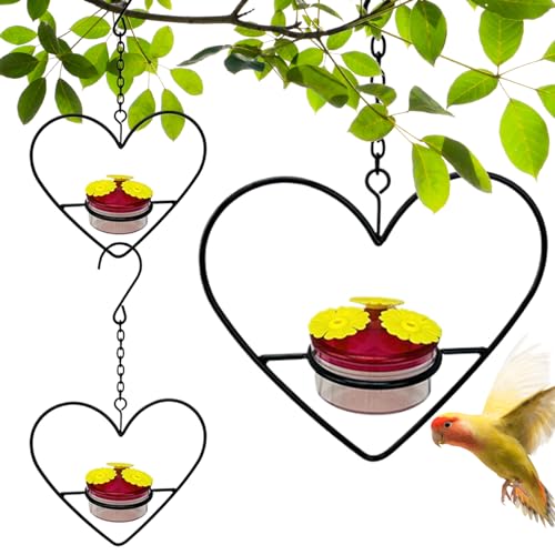 3pcs Hanging Hummingbird Feeder 6.3x2,5 x 9,8 Zoll Metall Rahmen Vogelfuttermittel für Außen von Hbbgdiy