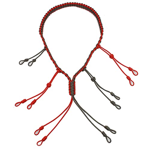 Entenanruf Lanyard Strickpfeife Lanyard Outdoor Gear Rufen Schleifen mit 12 einstellbaren Schleifen für Fasanen -Wasservögel rotgrün von Hbbgdiy