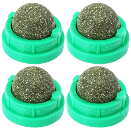 Hbbgdiy Catnip Ball, 4pcs Osgrowning & Rotatable Cat Nip Ball, sicheres gesundes Kätzchen -Kaut -Zähneputzspielzeug für Wand, Boden, Stuhlbeine Hbbgdiy Catnip Ball, 4pcs Osgrowning & Rotatable Cat Nip Ball, sicheres gesundes Kätzchen -Kaut -Zähneputzspielzeug für Wand, Boden, Stuhlbeine von Hbbgdiy