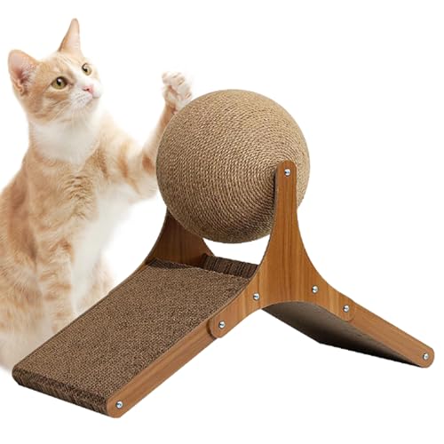 Katzenkratzer -Katze Cat Wall Scratcher Großer Sisal -Katzenkratzbugel, die massive Holzkatze Kratzspielzeug 15.75x21.26x9.06 In Interaktives Spielzeug für Haustiere Ihre Möbel vor Kratzern schützen von Hbbgdiy