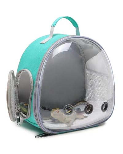 Hcupet Kleintiertragerucksack Space Capsule Bubble Window Carrier Rucksack für Eidechse Meerschweinchen (grau) von Hcupet