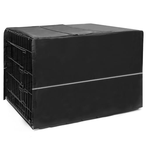 HeNdShe Hundekäfig Abdeckung Durable Pet Kennel Cover für Metallkiste (schwarz) 106,7 cm von HeNdShe