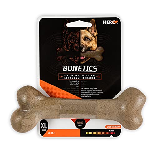 Hero Bonetics Femurknochen – Hundeknochen – Welpenknochen – entworfen für extra große Hunde bis zu 34 kg (Holzduft) von HeRo24