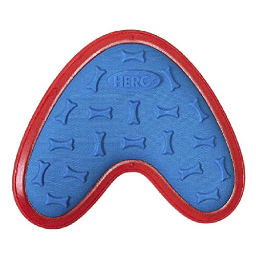 Hero Outer Armor, Boomerang Fetch Disc Hundespielzeug, schwimmt und quietscht, Blau von HeRo24