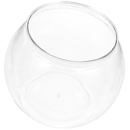 Glas-Blasenschüssel aus Kunststoff, Efeu-Schalen, Mini-Aquarium, Fischschale, Kunststoff, runde Schüssel, unzerbrechlich, Aquarium, transparente Vase für Preise, Tafelaufsätze, Party-Dekoration von Healifty