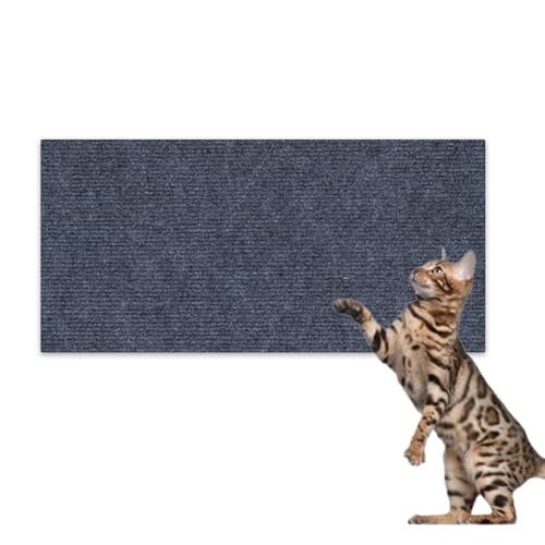 Hearda Kratzbretter Katze, Katzenkratzbrett Kratzbrett Selbstklebend Polyester Kratzpappe für Katzen Katzenkratz um Katzenkratzern Vorzubeugen und Sofa Teppiche Wände zu Schützen (Dunkelgrau,40x100cm) von Hearda