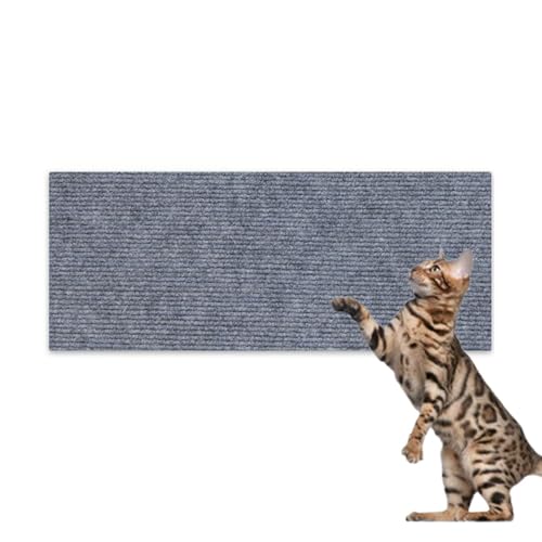 Hearda Kratzbretter Katze, Katzenkratzbrett Kratzbrett Selbstklebend Polyester Kratzpappe für Katzen Katzenkratz um Katzenkratzern Vorzubeugen und Sofa Teppiche Wände zu Schützen (Hellgrau,30x100cm) von Hearda