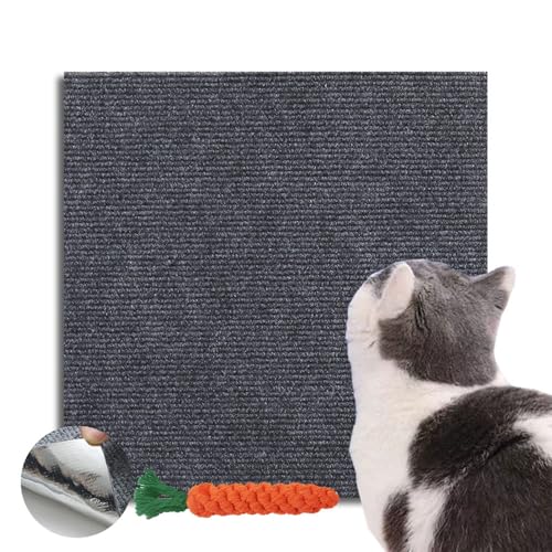 Hearda Kratzbretter Katze, Selbstklebend Katzenkratzbrett Kratzbrett, DIY Trimmbarer Kratzpappe für Katzen, Katzenkratz um Katzenkratzern Vorzubeugen Teppiche Wände Schützen (Dunkelgrau,40x200cm) von Hearda