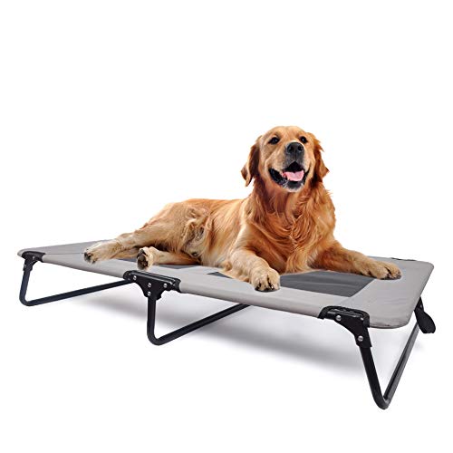 Hearthrousy Hundebett Outdoor Grosse Hunde Hundeliege Faltbar Klappbar Erhöhtes Faltbares Tragbares Großes Haustier Bett für Hunde Katzen Und Andere Haustiere 7752cm von Hearthrousy