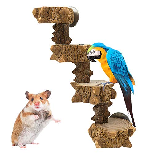 Hearthrousy Sitzstangen für Vögel Vogelleiter Kleintiertreppe Vogeltreppe Spielzeug Haustiertreppe Papagei Hamster Leiter Kletterspielzeug Sitzstange für Vogelkäfig von Hearthrousy