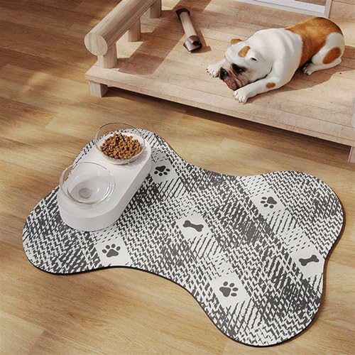 Heavyoff Napfunterlage Hund Katzen, wasserdichte Und rutschfeste Silikon Fressnapf Unterlage, Haustierfuttermatte für Placemats Futternäpfe Grün, 45x60cm von Heavyoff