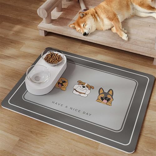 Heavyoff Napfunterlage für Kleine Hunde und Katze, Silikon Fressnapf Unterlage wasserdichte rutschfeste Futterunterlage für Futternäpfe Placemats Stil 4, 35x50cm von Heavyoff