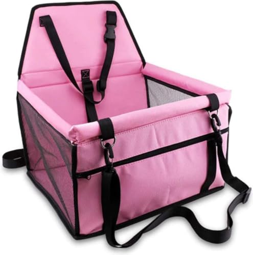 *** Klappbarer Hundestuhl für das Auto - Pink - Geeignet für Autositz und Hundekorb - Van Heble® *** von Heble