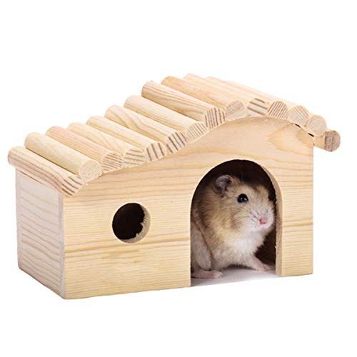 HechoVinen Hamster Hütte Holz Hamster Haus Kleine Tier Hideout Hamster Haus für Kleine Tiere Wie Maus Oder Gerbils von HechoVinen