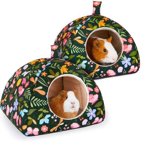 Hedgeink Meerschweinchen Bett 2er Set – Waschbares Hamsterhaus mit weichen Matten, Kaninchen Versteck mit Rutschfester Unterseite, Kleintier Höhle für Igel, Chinchilla, Frettchen Hedgeink Meerschweinchen Bett 2er Set – Waschbares Hamsterhaus mit weichen Matten, Kaninchen Versteck mit Rutschfester Unterseite, Kleintier Höhle für Igel, Chinchilla, Frettchen von Hedgeink