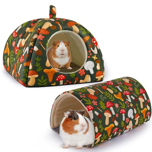 Hedgeink Meerschweinchen Haus & Tunnel Set – Kuschelhaus & Spielzeug für Kaninchen, Meerschweinchen, Frettchen und andere Kleintiere Hedgeink Meerschweinchen Haus & Tunnel Set – Kuschelhaus & Spielzeug für Kaninchen, Meerschweinchen, Frettchen und andere Kleintiere von Hedgeink