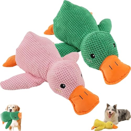Der sanfte Hund, die beruhigende Ente des sanften Hundes, beruhigendes Entenspielzeug for Hunde, Hundespielzeug Quack-Quack-Ente, Spielzeug Ente Quacksalber for Hunde (Color : 2pcs-a) von HeeDz