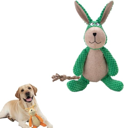 HeeDz Robustrabbit – entworfene schwere Kauspielzeuge, Robustes Kaninchen-Hundespielzeug, Robustrabbit-Hundekauspielzeug, Robustes, unzerstörbares Plüsch-Hundespielzeug (Color : 1pcs-b) von HeeDz