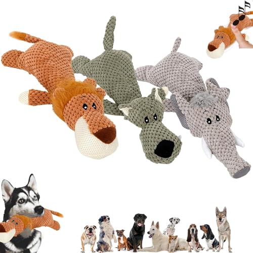 Invincipaw Hundespielzeug Heavy Chewers, Robustanimal – Entwickelt for schwere Kauer, unzerstörbares Hundespielzeug (Color : 3pcs) von HeeDz