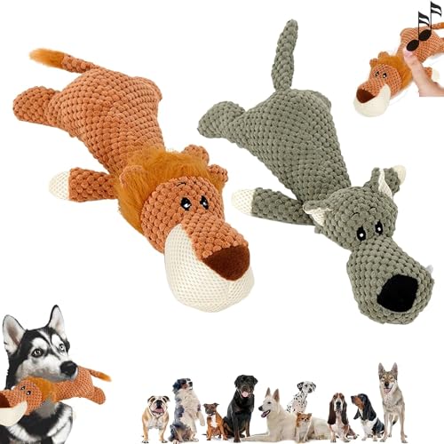 Invincipaw Hundespielzeug for schwere Kauer, Invincipaw-Tiere for schwere Kauer, Kuscheltier-Kauspielzeug for Hunde (Color : 2pcs-b) von HeeDz